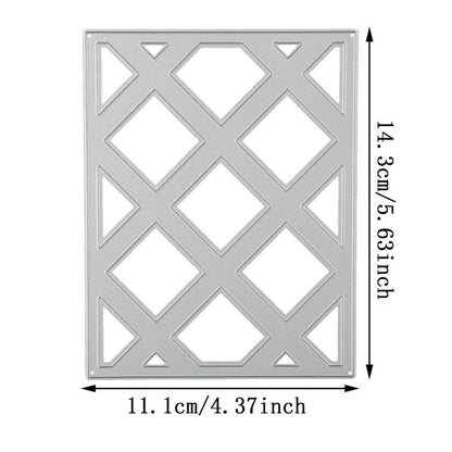 Rhombus Hollow Background Board Cutting Dies