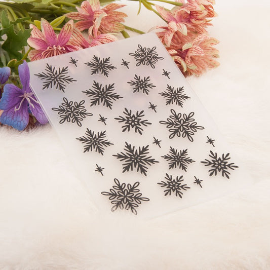 Snowflake Pattern Plastic Embossing Folder