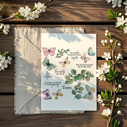 Butterfly Wreath Clear Stamps