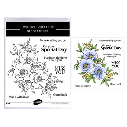 Blooming Flowers Dies & Stamps Set