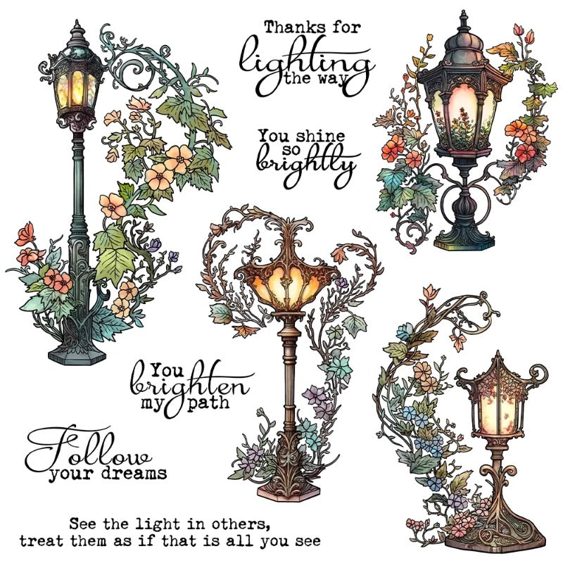 Retro Street Lamp Dies & Stamps Set