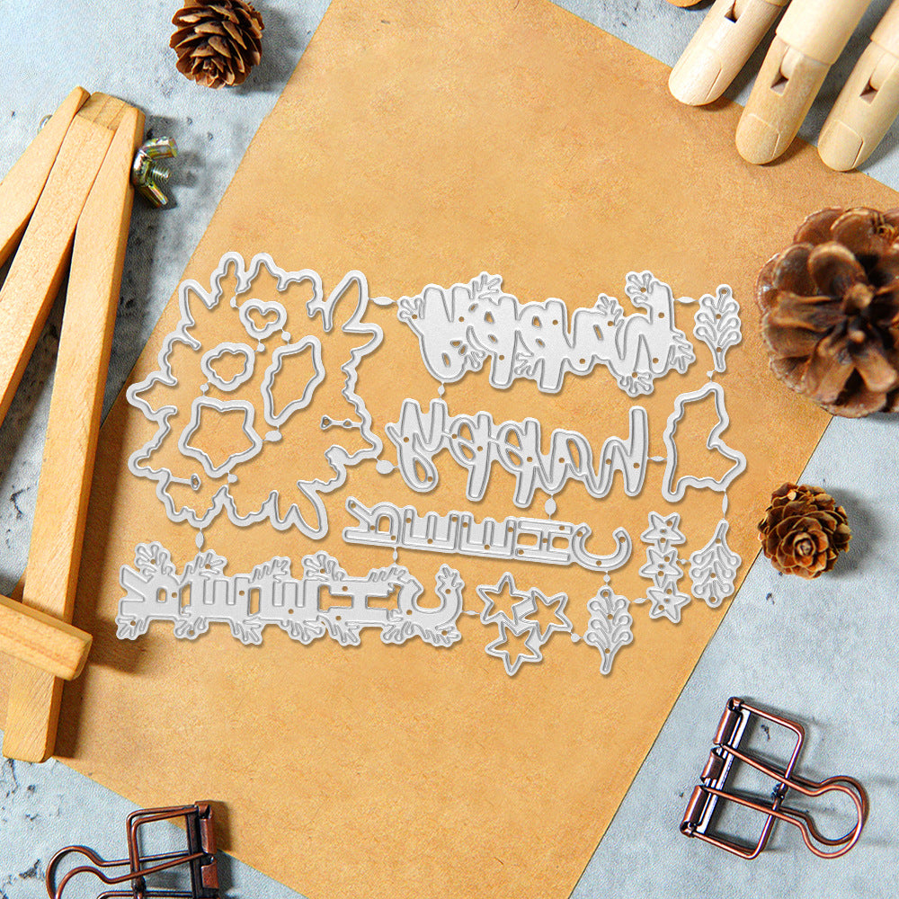 Christmas Flower Dies & Stamps Set