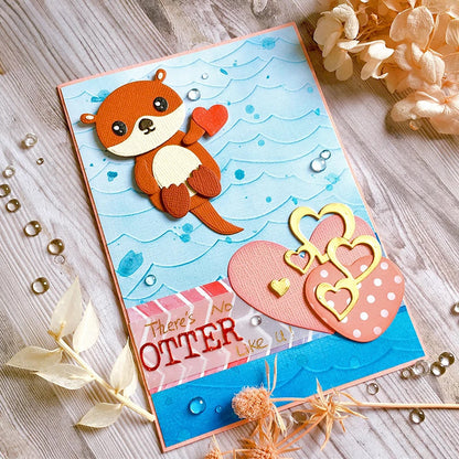 Valentines Otter Metal Cutting Dies