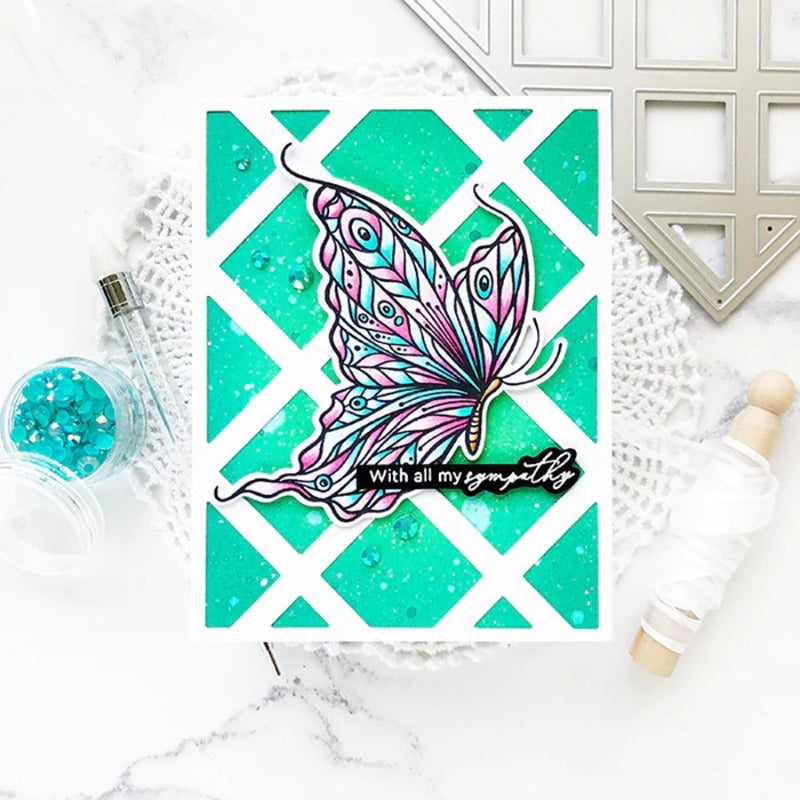 Rhombus Hollow Background Board Cutting Dies