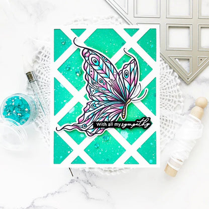 Rhombus Hollow Background Board Cutting Dies