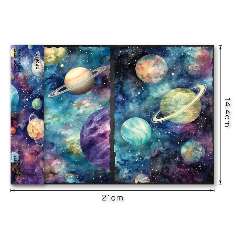 A5 Starry Sky Universe Journal Scrapbook Paper