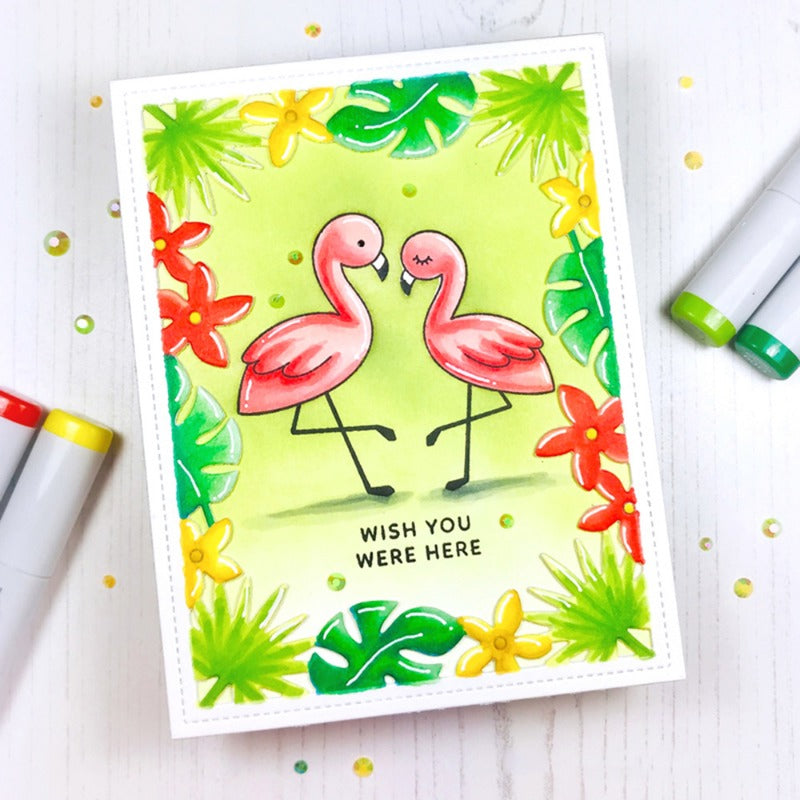 The Flamingo Coconut Tree Dies & Stamps Set