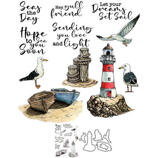 Seagull and Lighthouse Dies & Stamps Set