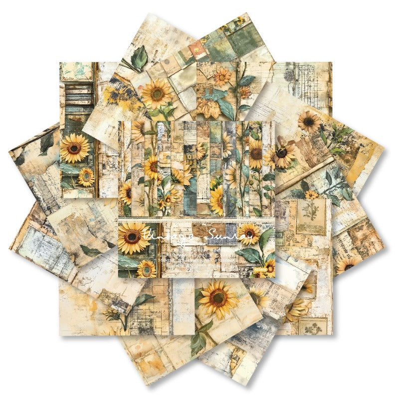 24PCS 6" Sunflower Scrapbook Paper & Cardstock