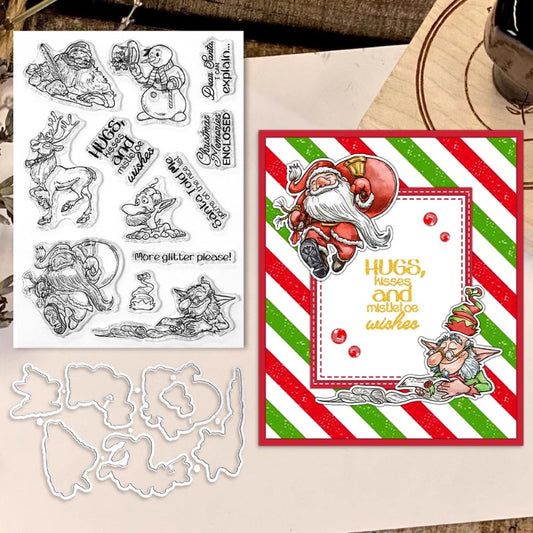 Christmas Theme Dies & Stamps Set