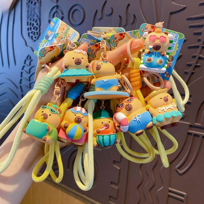Cute Dolphin Island Vacation Series Keychain