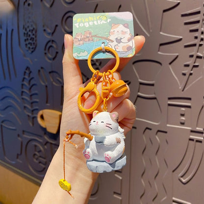 Cute Pet Fishing Keychain