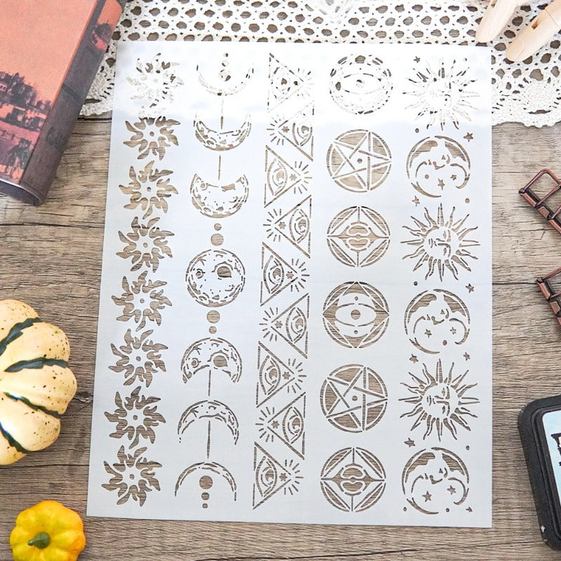 Icon Set DIY Painting Hollow Stencil