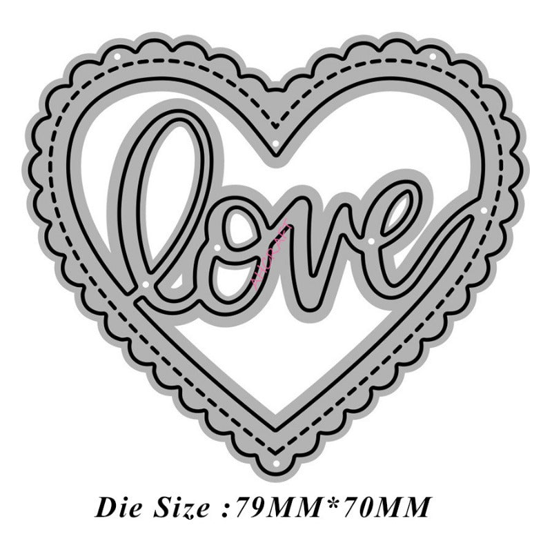 Hollow Lace Heart Metal Cutting Dies