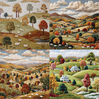 24PCS 6" Pasture Scrapbook Paper & Cardstock