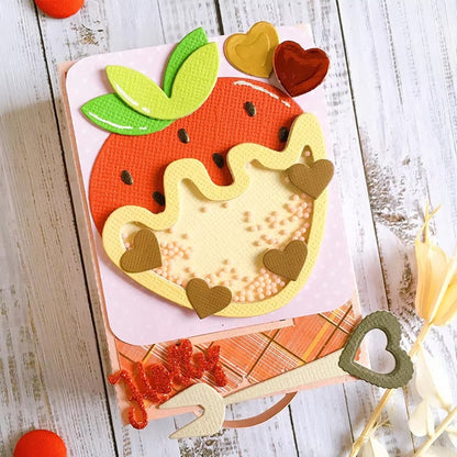 Strawberry With Heart Metal Cutting Dies