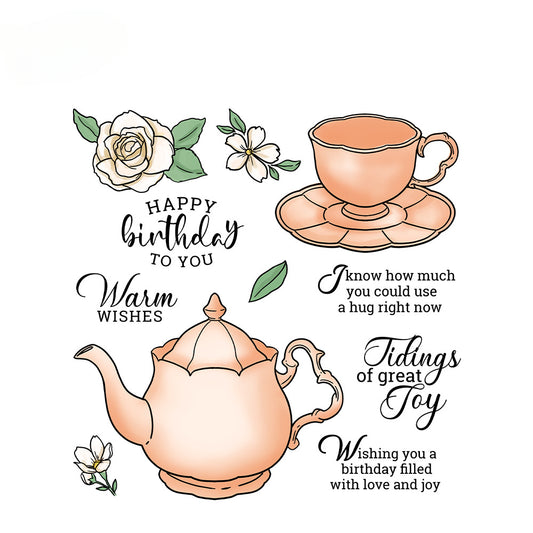 Afternoon Tea Time Dies & Stamps Set