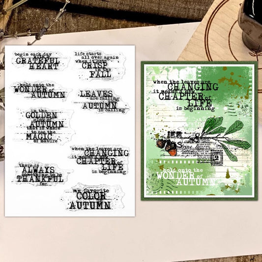 Retro Series Greetings Clear Stamps