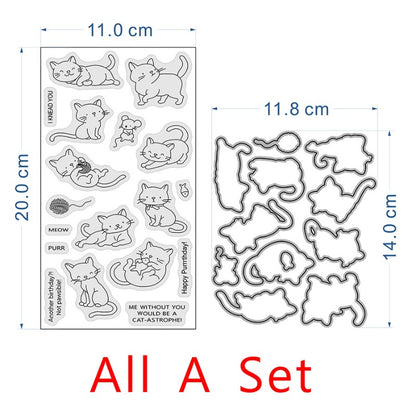 Cat Series Dies & Stamps Set