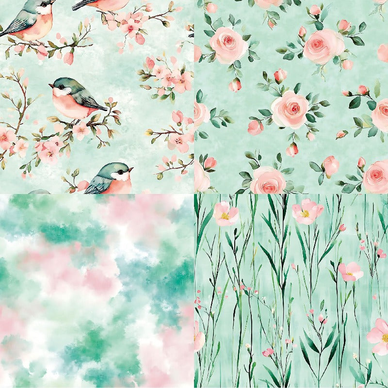 24PCS 6" Willow Scrapbook Paper & Cardstock