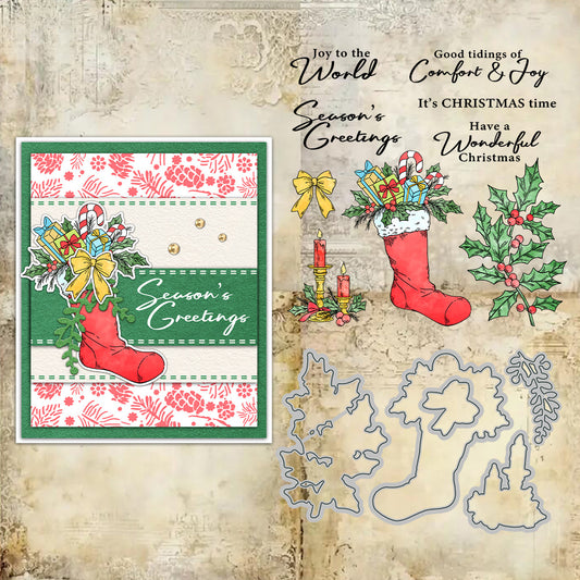 Christmas Socks Dies & Stamps Set