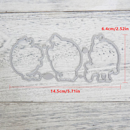 Cute Cartoon Bees Dies & Stamps Set