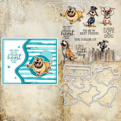 Cute Dogs Dies & Stamps Set