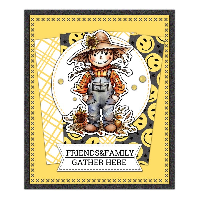 Fall Harvest Pumpkin Scarecrow Dies & Stamps Set