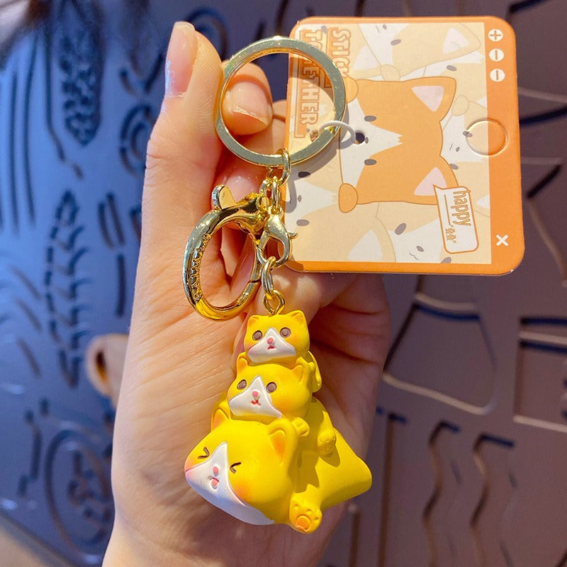 Animal Party Jenga Keychain