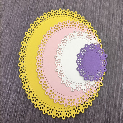 Stackable Oval Lace Frame Cutting Dies