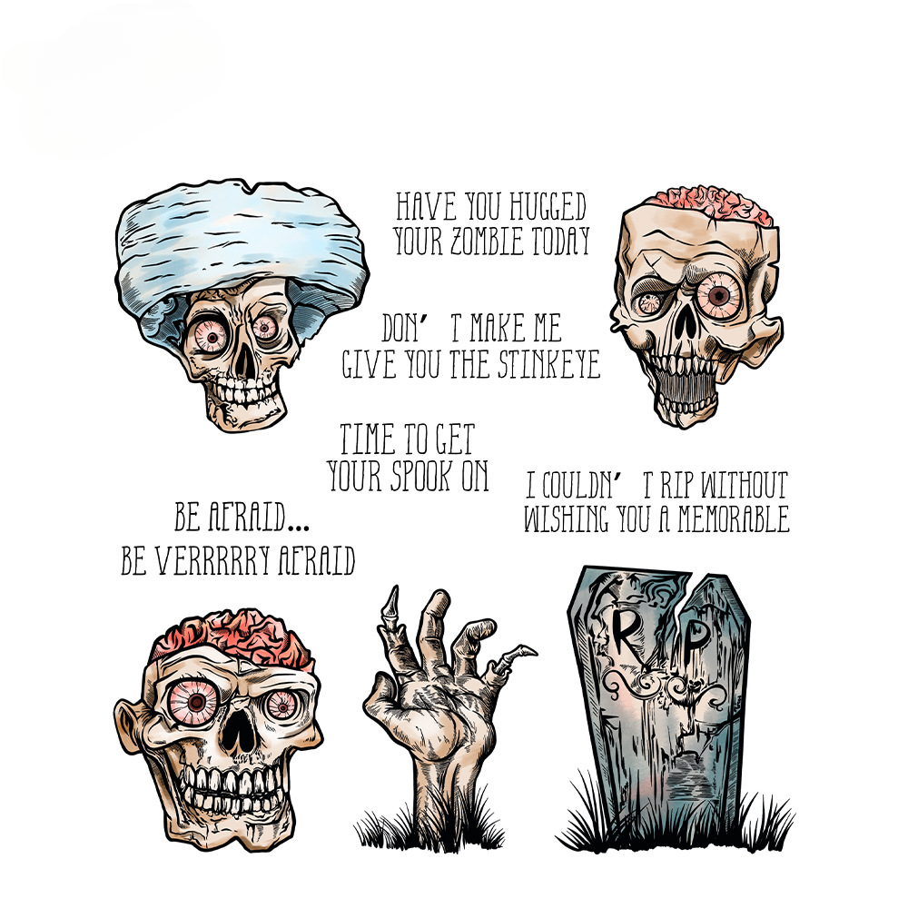 Halloween Theme Dies & Stamps Set