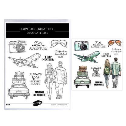 Couple Travel Dies & Stamps Set