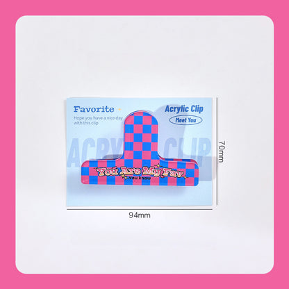 Colorful Checkerboard Storage Clips