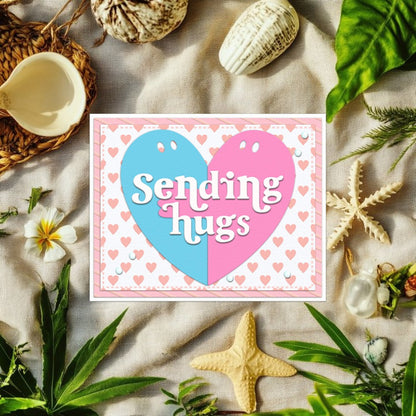 "Sending Hugs" Words Metal Cutting Dies