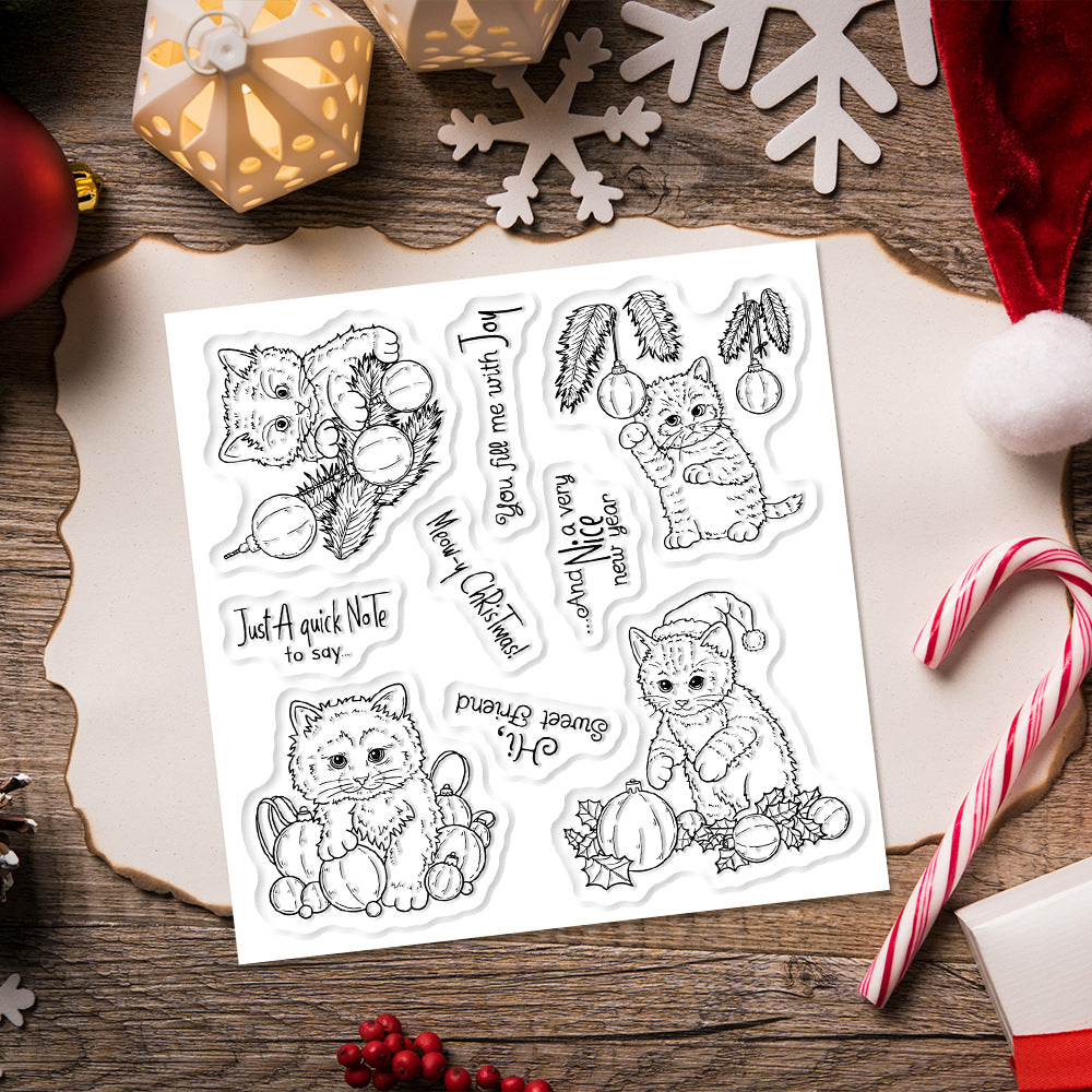 Christmas Kitten Clear Stamps