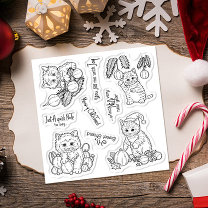 Christmas Kitten Clear Stamps