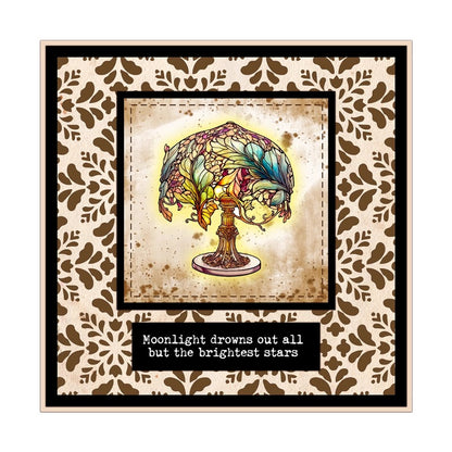 Retro Ornate Table Lamps Dies & Stamps Set