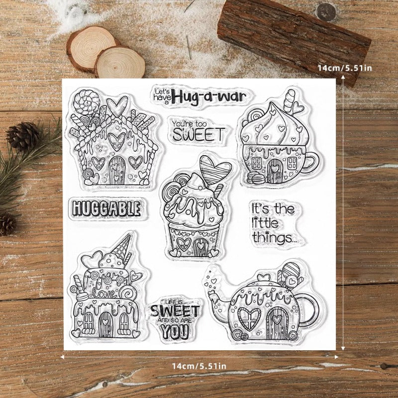 Sweet Candy Cupcakes Clear Stamps