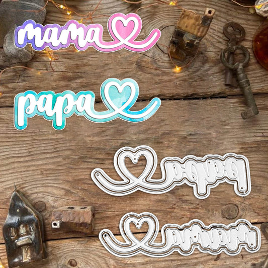 Papa Mama Letters Metal Cutting Dies