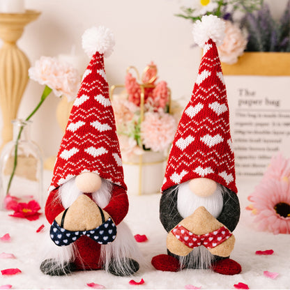 Valentine's Day Gnome Plush Doll Ornaments