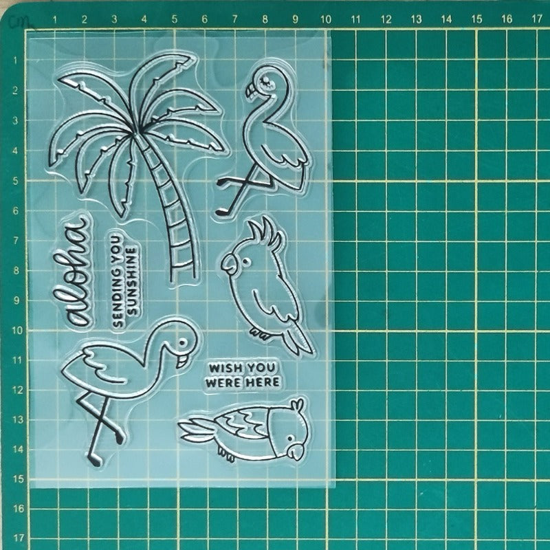 The Flamingo Coconut Tree Dies & Stamps Set