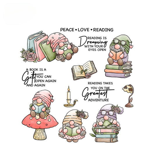 Reading Gnomes Dies & Stamps Set