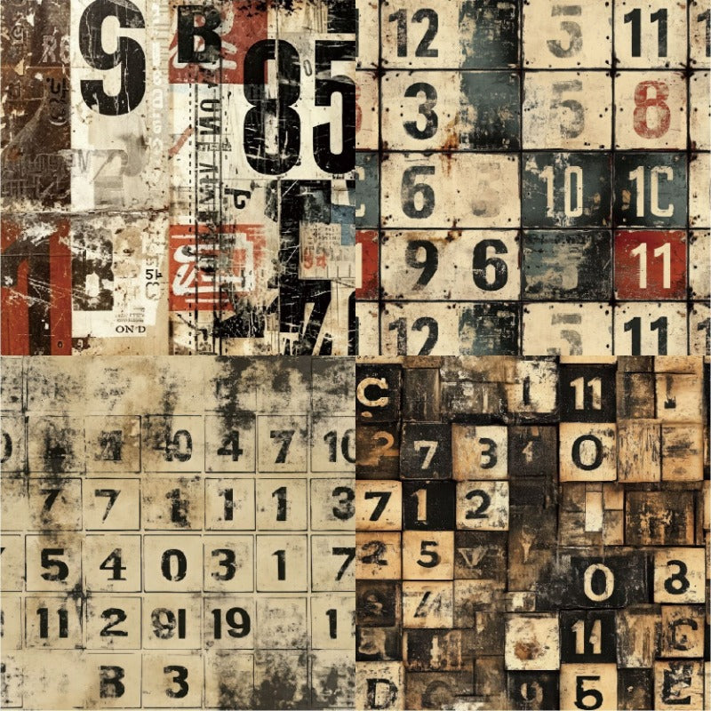 24PCS 6" Cipher Scrapbook Paper & Cardstock