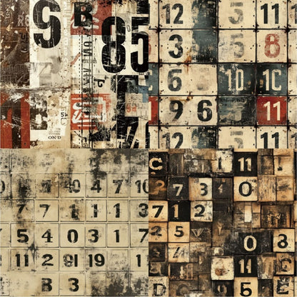 24PCS 6" Cipher Scrapbook Paper & Cardstock