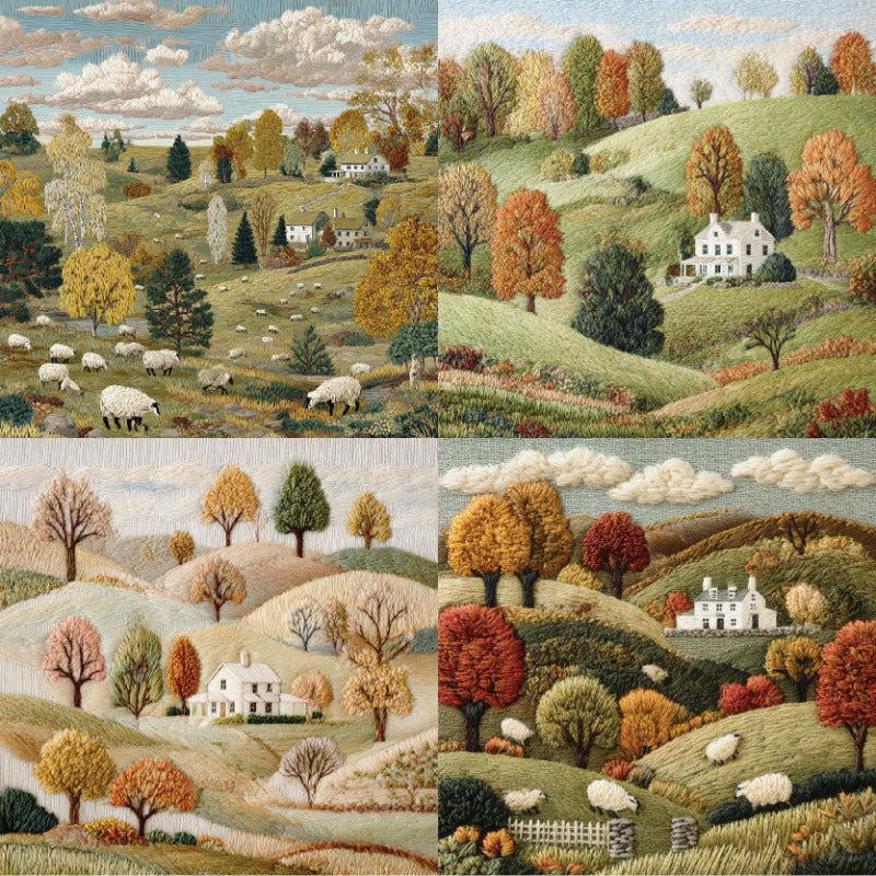 24PCS 6" Pasture Scrapbook Paper & Cardstock