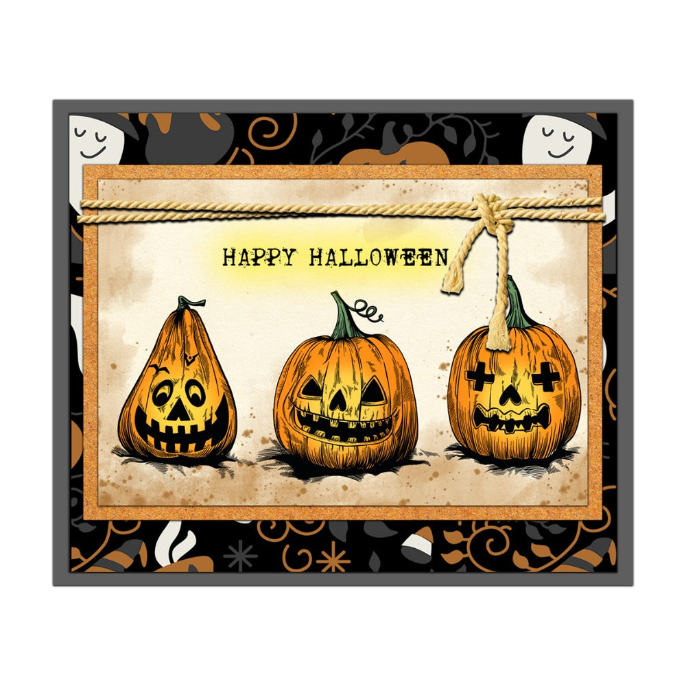 Halloween Pumpkin Emoticon Dies & Stamps Set