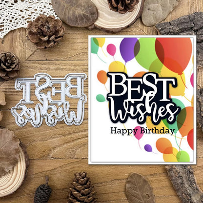 "BEST WISHES" Words Metal Cutting Dies