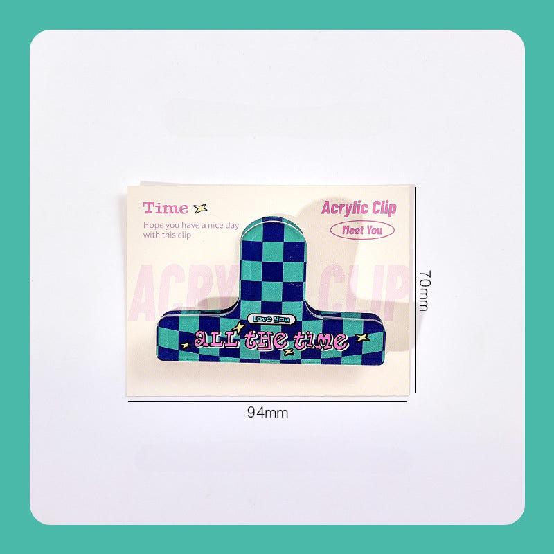 Colorful Checkerboard Storage Clips