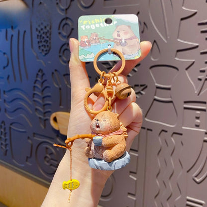 Cute Pet Fishing Keychain