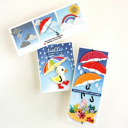 Umbrellas and Flowers Metal Cutting Dies